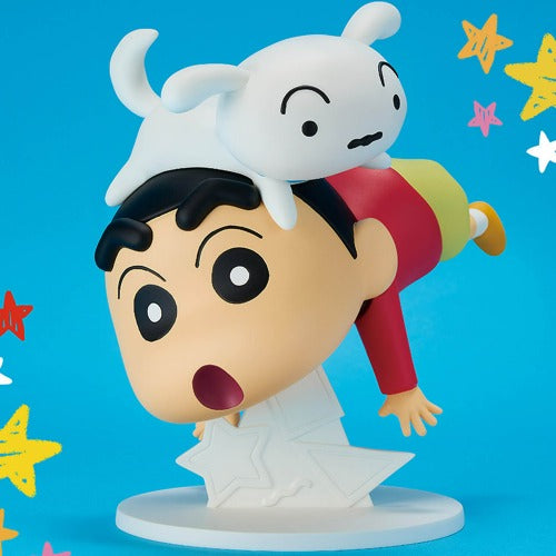 Shin-chan con Shiro en la Cabeza Banpresto - Figura de colección Crayon Shin-chan