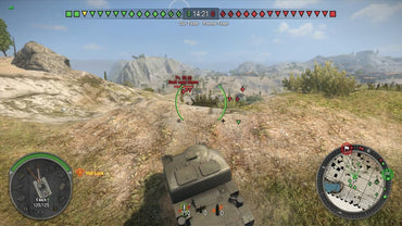 World of Tanks Xbox 360 - Gameplay vista primera persona apuntando tanque enemigo