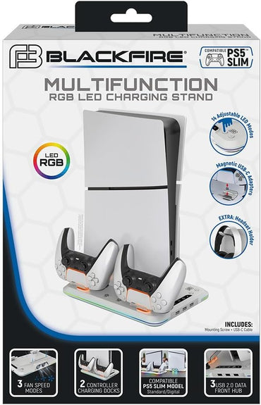 Blackfire Multifunction RGB LED Charging Stand - Caja oficial PS5 Slim