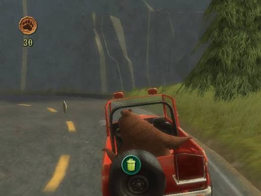Colegas en el Bosque - Gameplay Boog conduciendo coche rojo por carretera de montaña