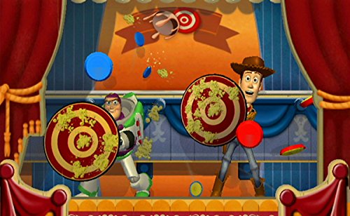 Toy Story Mini Aventuras - Gameplay minijuego de diana con Woody y Buzz en escenario de teatro