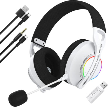Blackfire BFX-W100 PRO | Auriculares Gaming Inalámbricos Dual Wireless RGB