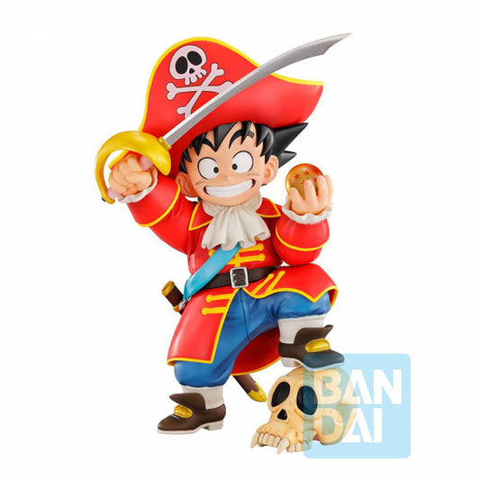 Goku Niño Pirata Dragon Ball Figura Bandai Ichibansho traje rojo sable sombrero calavera esfera del dragón