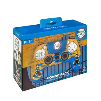 Combo Pack PS5 Demon Slayer - Funda, Grips y Stickers