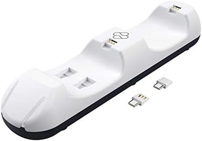 FR-TEC Safe Plugs Dual Charging Station - Base y adaptadores