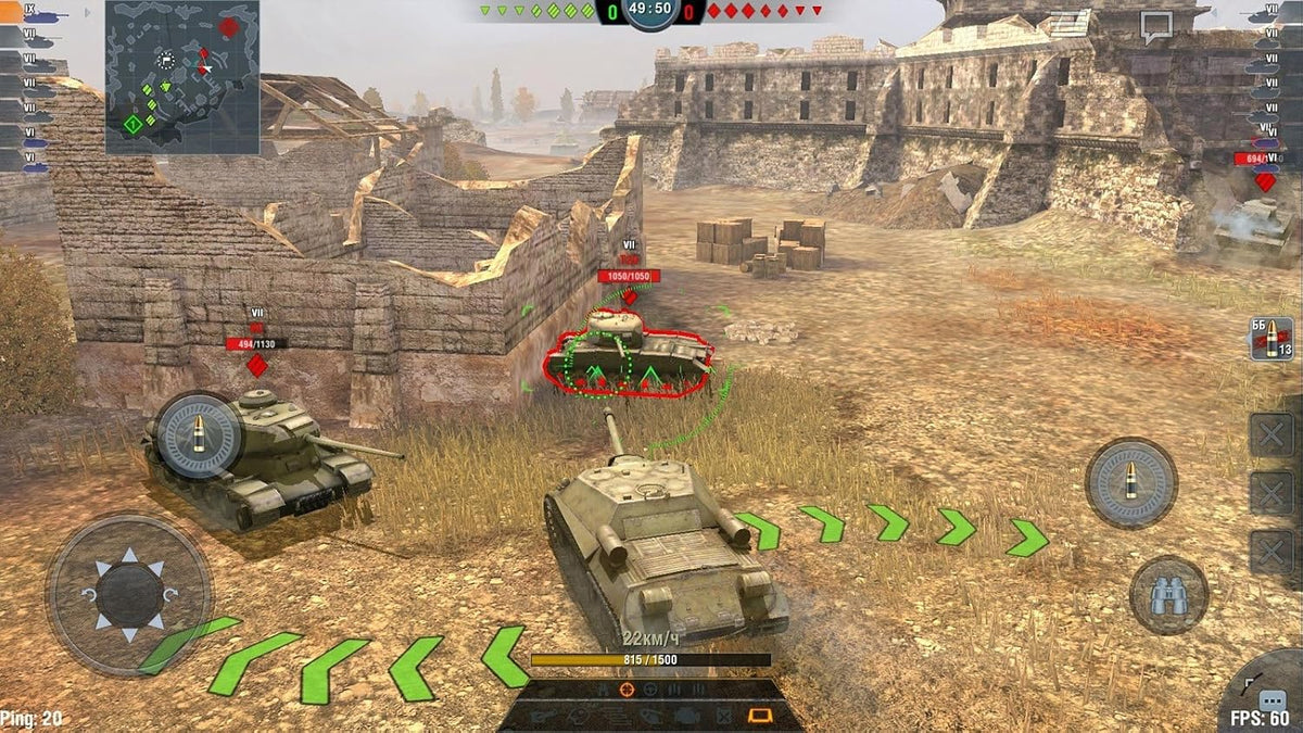 World of Tanks Xbox 360 - Batalla de tanques en ruinas medievales