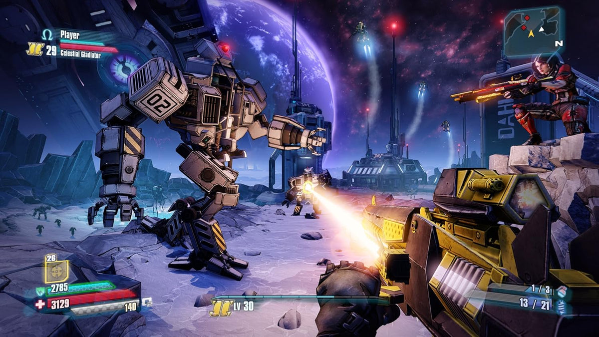 Borderlands: The Pre-Sequel - Combate en baja gravedad contra mech lunar