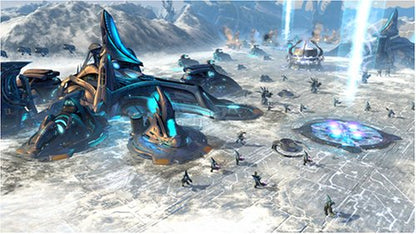 Halo Wars - Nave Covenant y tropas en campo de batalla