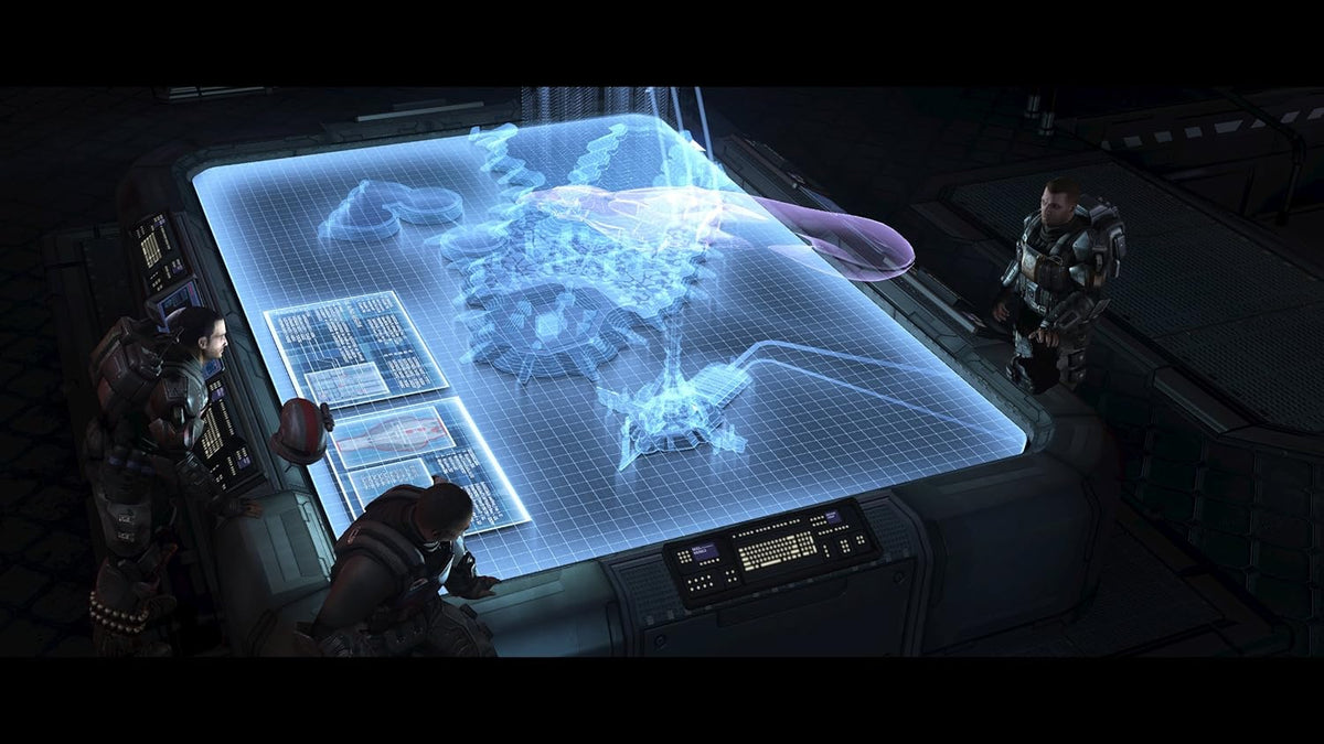 Halo 3: ODST - Equipo analizando mapa holográfico