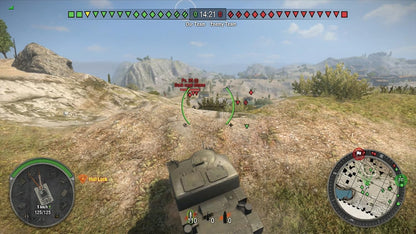 World of Tanks Xbox 360 - Gameplay vista primera persona apuntando tanque enemigo