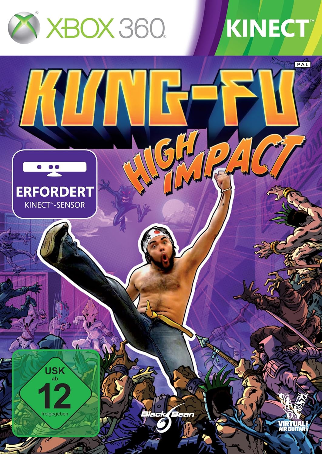 Kung-Fu High Impact - Carátula Xbox 360 Kinect