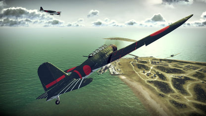 Birds of Steel - Caza japonés Zero sobrevolando isla pacífica