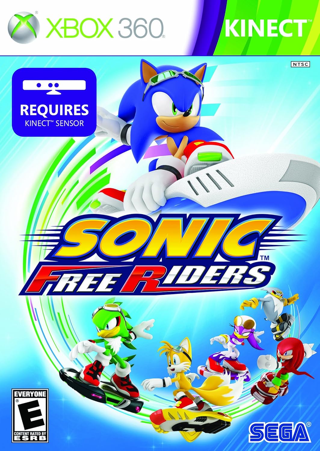 Sonic Free Riders - Carátula Xbox 360 Kinect NTSC SEGA