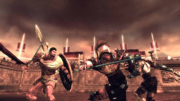 Rise of the Argonauts - Jasón combatiendo en arena con lanza y escudo