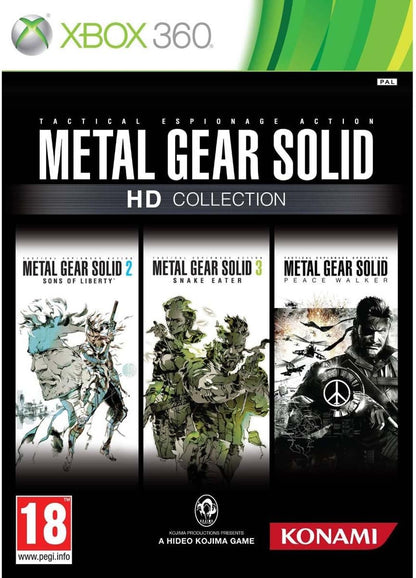 Metal Gear Solid HD Collection - Carátula oficial Xbox 360 PAL Konami PEGI 18
