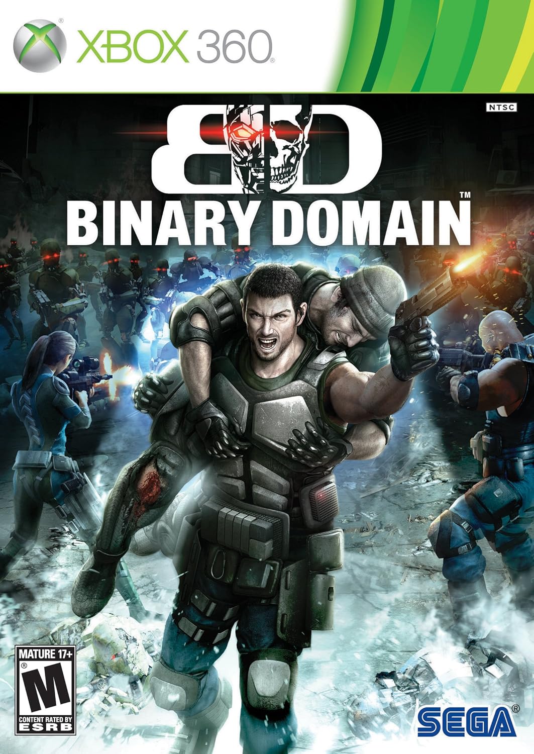 Binary Domain - Carátula oficial Xbox 360 NTSC SEGA ESRB Mature 17+