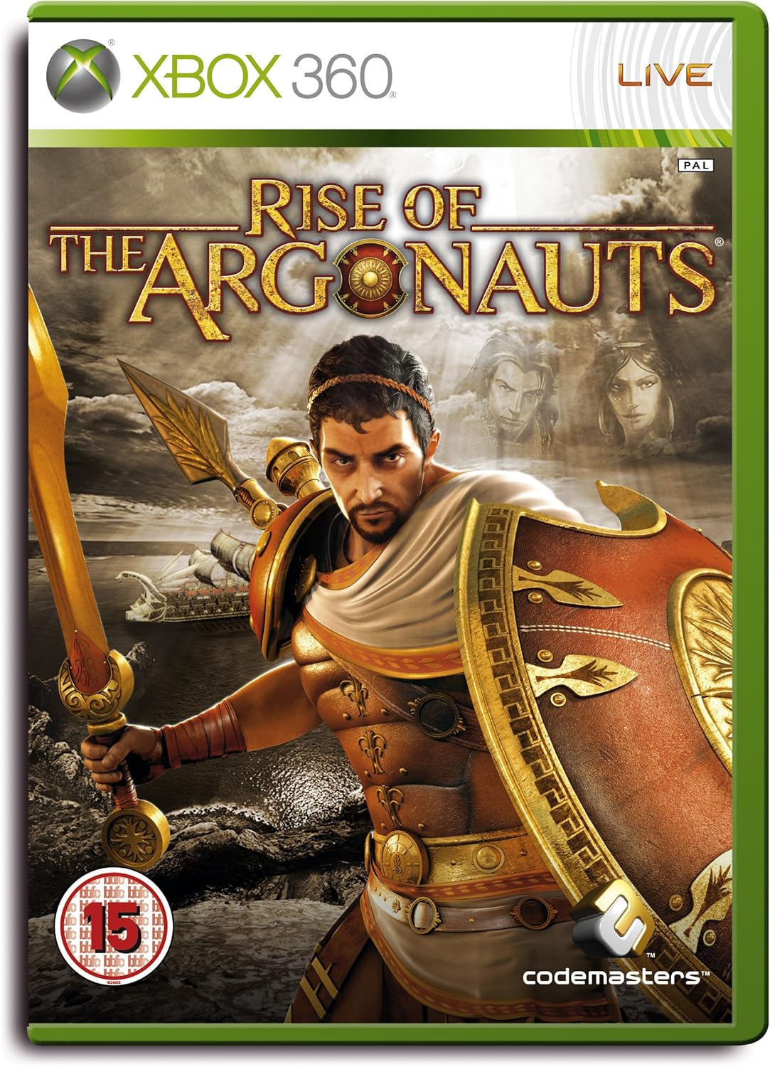 Rise of the Argonauts - Caratula oficial Xbox 360 PAL Codemasters PEGI 15