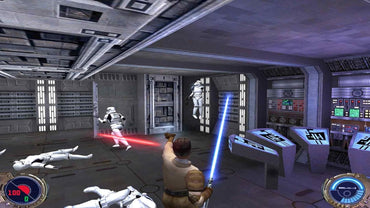 Star Wars Jedi Knight II - Gameplay combate nave Imperial