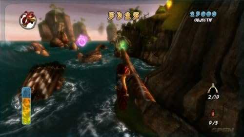 Surf's Up - Gameplay acantilados rocosos con orbes