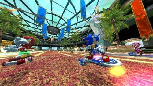 Sonic Free Riders - Gameplay pista interior palmeras