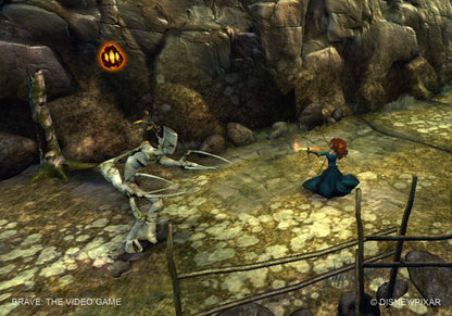 Brave - Gameplay Mérida disparando flecha de fuego a esqueleto