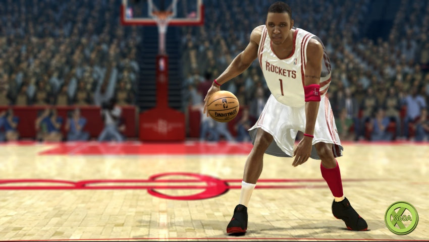 NBA Live 07 - Houston Rockets jugador con balón