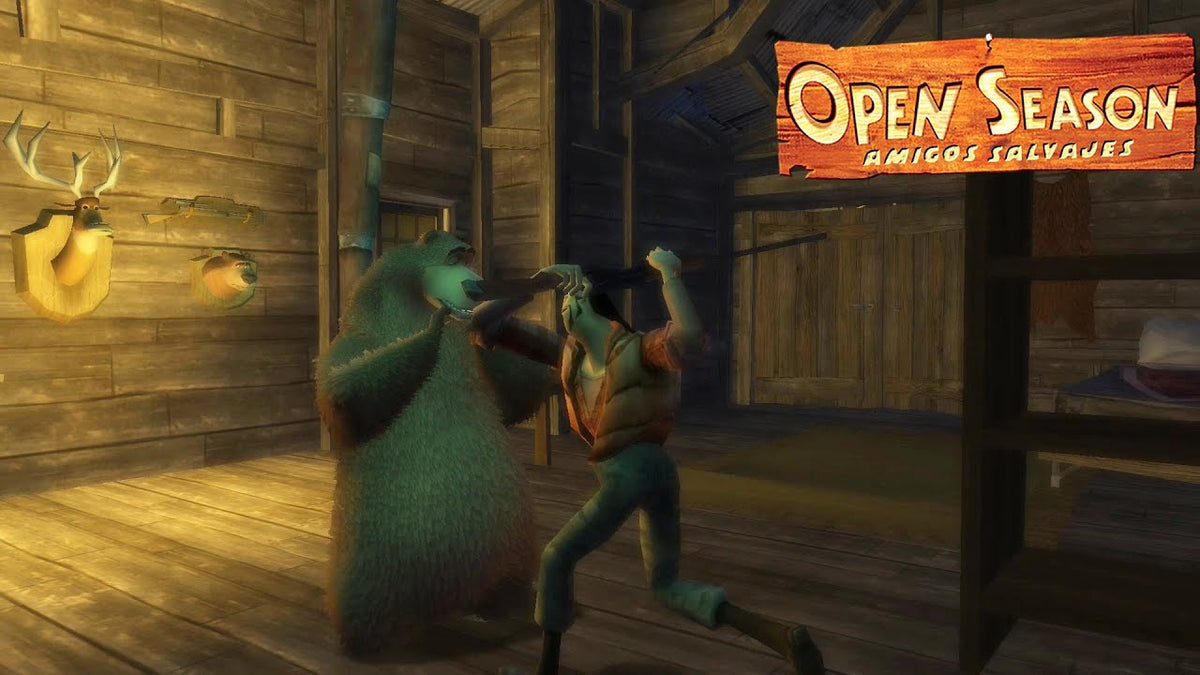 Colegas en el Bosque - Gameplay Boog peleando con cazador en cabaña de madera