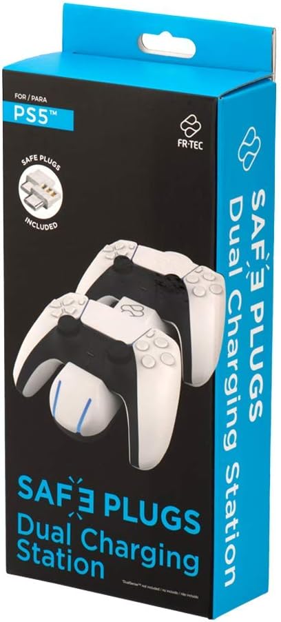 FR-TEC Safe Plugs Dual Charging Station - Caja oficial PS5
