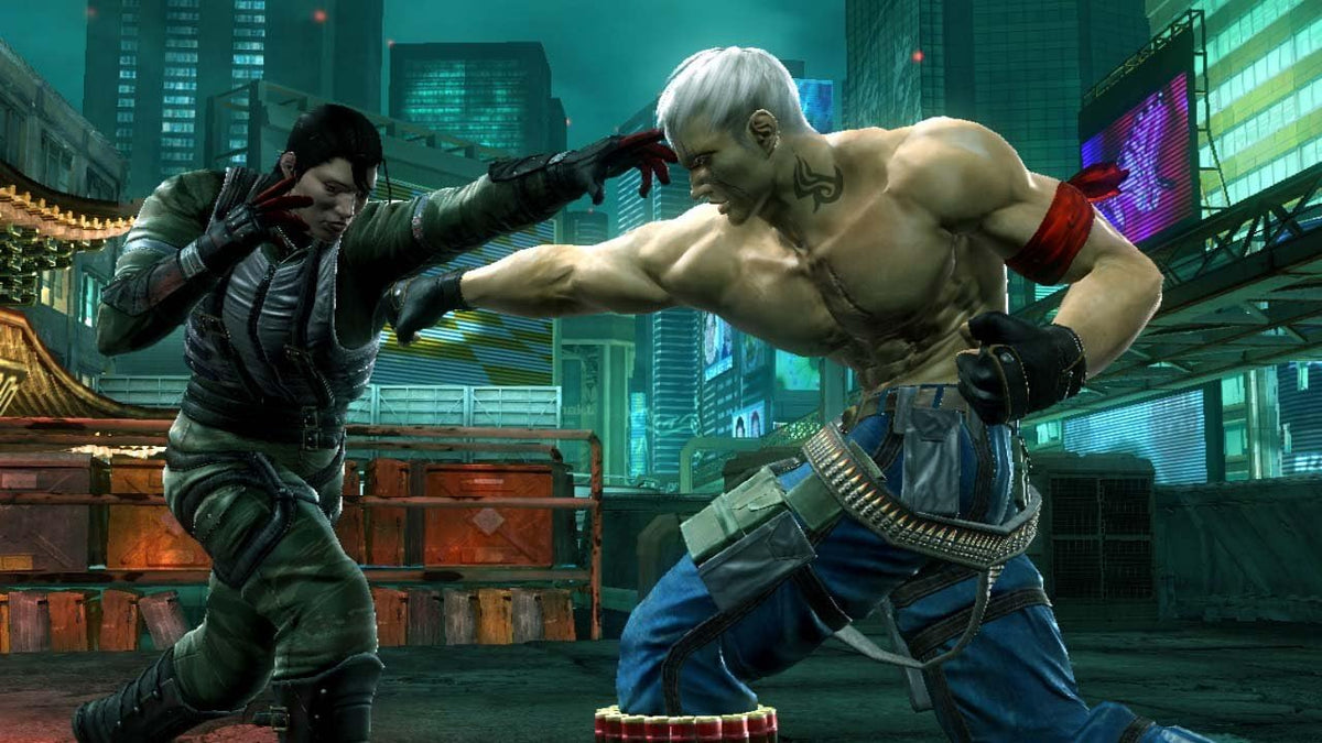 Tekken 6 - Carátula oficial Xbox 360 PAL Namco USK 16 con Jin, Heihachi y Kazuya