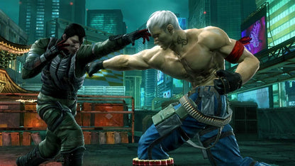 Tekken 6 - Carátula oficial Xbox 360 PAL Namco USK 16 con Jin, Heihachi y Kazuya