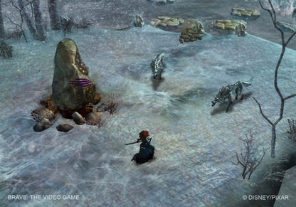 Brave - Gameplay Mérida en zona nevada con lobos de piedra