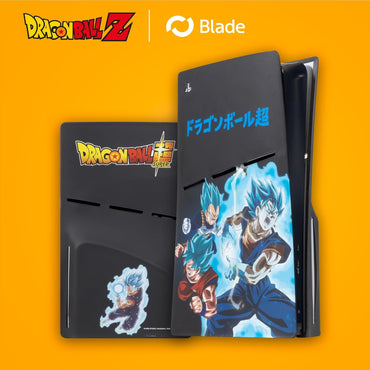 Blade Dragon Ball Super Silicone Cover - Vista conjunto ambas piezas en PS5 Slim