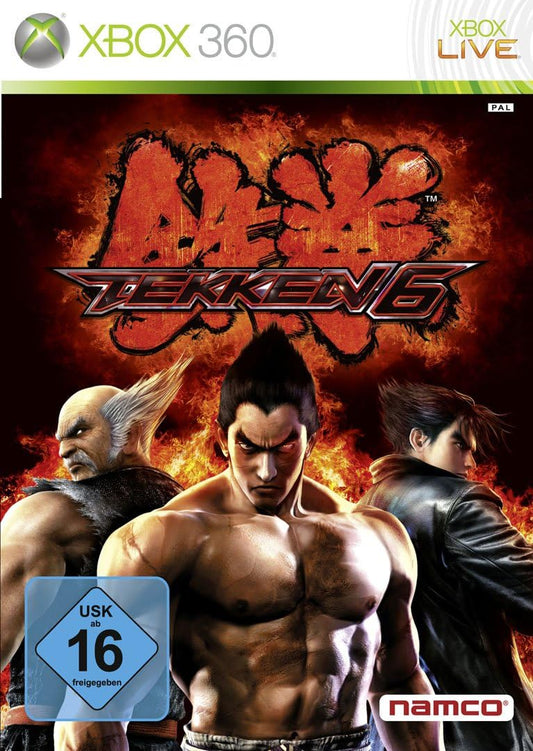 Tekken 6 - Law en traje blanco pateando a Yoshimitsu en escenario exterior