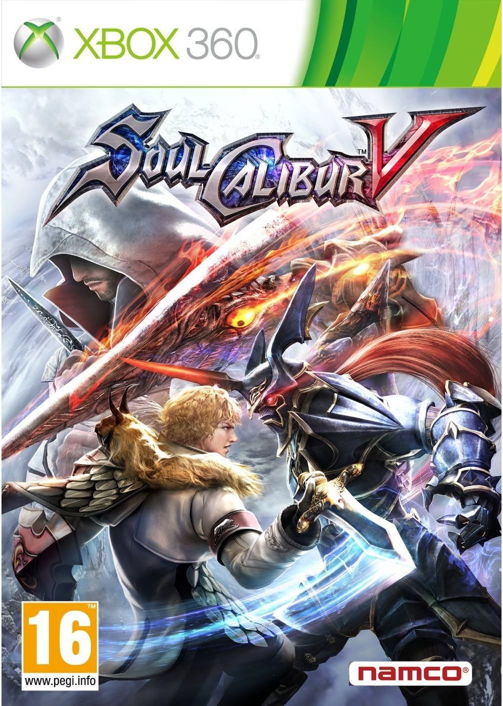 SoulCalibur V - Carátula oficial Xbox 360 PAL Namco PEGI 16