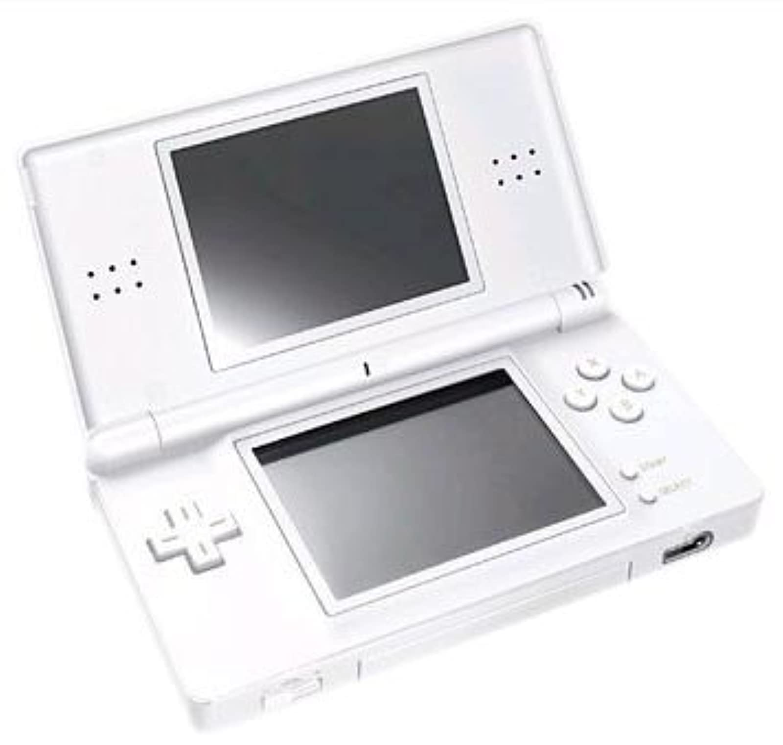 Nintendo DS Lite Blanca abierta - vista frontal
