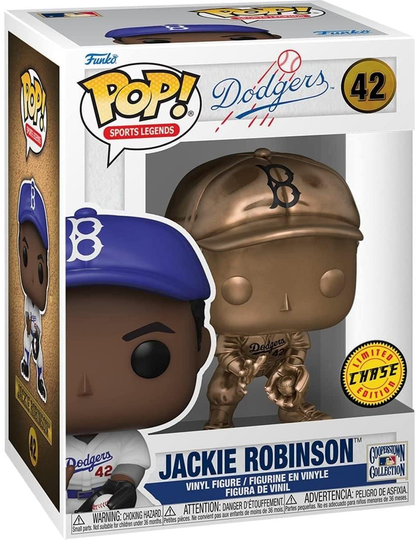Jackie Robinson #42 Dodgers Funko Pop! Chase Edition - Figura con caja