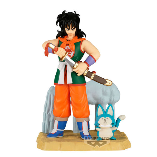 Yamcha con Puar Dragon Ball Figura Banpresto con espada y base diorama