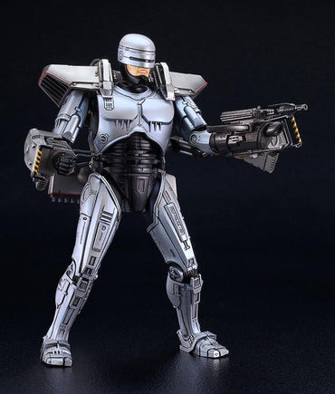 RoboCop MODEROID montado con Jetpack y armamento - vista frontal